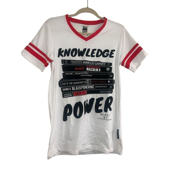✨Wholesale Knowledge is Power Unisex White Jersey Sz Small Shirt✨ - Picture 2 of 7